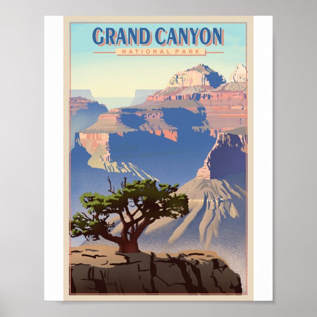 Parque nacional del Gran Cañón Poster de Arte Lith (Frente)