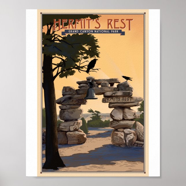 Parque nacional del Gran Cañón Poster de Arte Lith (Frente)