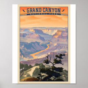 Parque nacional del Gran Cañón Poster de Arte Lith