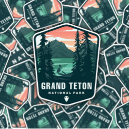 Parque nacional del Gran Tetón | Pegatina de corte