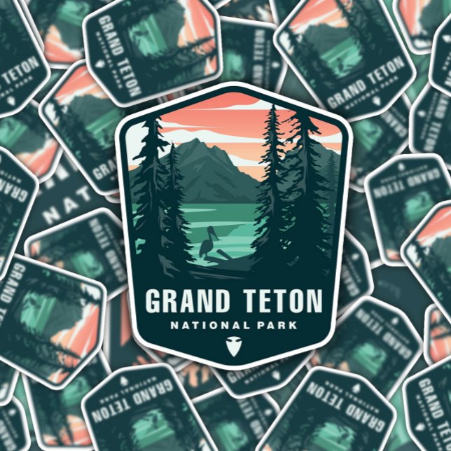 Parque nacional del Gran Tetón | Pegatina de corte (Subido por el creador)