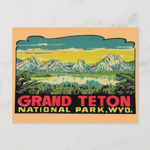 Parque nacional del Gran Tetón, postal Wyoming