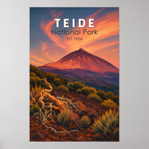 Parque Nacional del Teide España Ilustración Arte