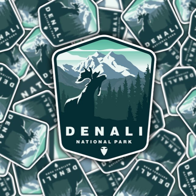 Parque nacional Denali Alaska | Pegatina de corte  (Subido por el creador)