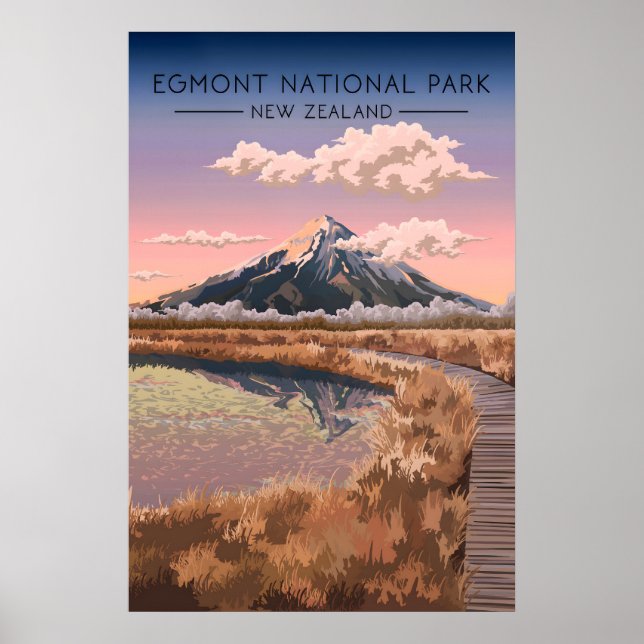 Parque Nacional Egmont Nueva Zelanda Póster de Via (Frente)