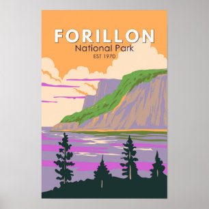 Parque nacional Forillon Canadá Viaje Arte Vintage