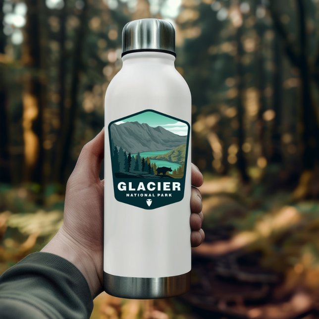 Parque nacional Glaciar Montana | Pegatina de cort (Glacier National Park Sticker)