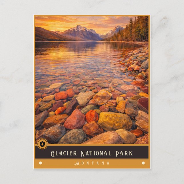 Parque Nacional Glaciar | Montana Tarjeta Postal A (Anverso)