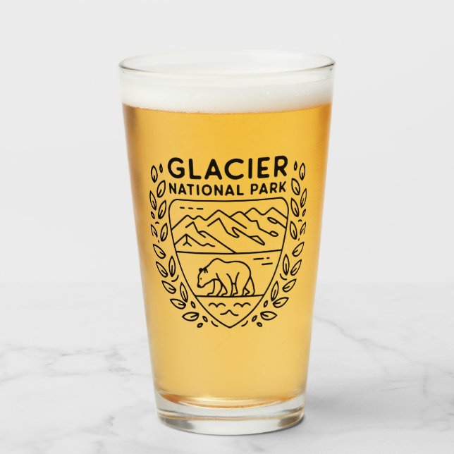Parque nacional Glacier Emblem (Anverso (lleno))