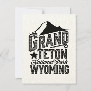 Parque Nacional Grand Teton, Wyoming Póster vintag