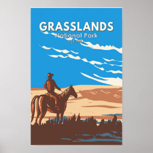 Parque Nacional Grasslands Canadá Viajes Arte Vint