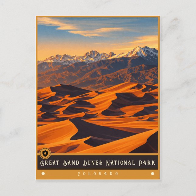 Parque Nacional Great Sand Dunes | Tarjeta Postal  (Anverso)