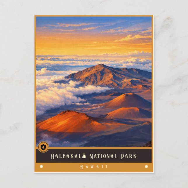 Parque Nacional Haleakalā | Tarjeta Postal Antigua (Anverso)