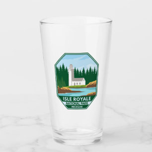 Parque nacional Isle Royale Faro Retro Emblem