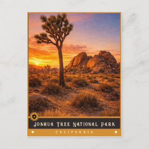 Parque Nacional Joshua Tree Tarjeta Postal Antig