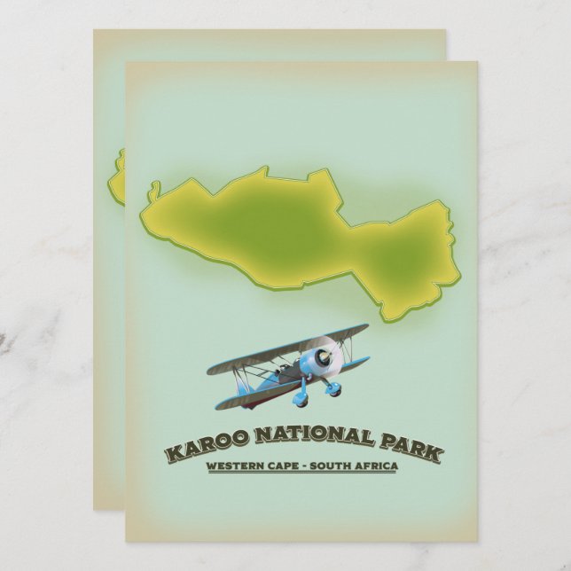 Parque nacional Karoo Oeste de Cabo Sudáfrica (Anverso / Reverso)