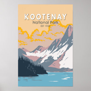 Parque Nacional Kootenay Canadá Viajes Arte Vintag