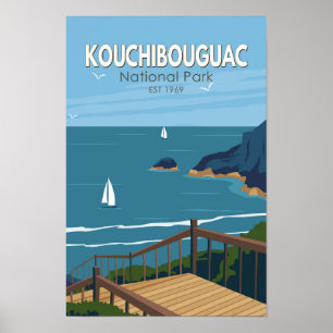 Parque Nacional Kouchibouguac Canadá Arte Vintage