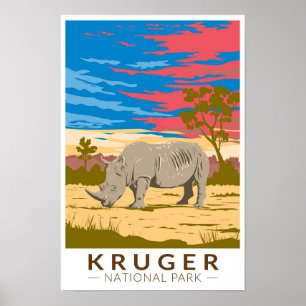 Parque Nacional Kruger Rinoceronte Blanco Arte de 