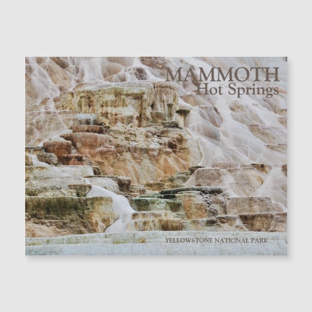 Parque nacional Mammoth Hot Springs Yellowstone (Anverso)