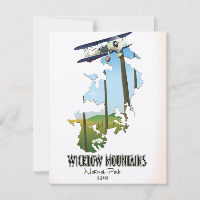 parque nacional montañas de wicklow irlanda mapa (Anverso)