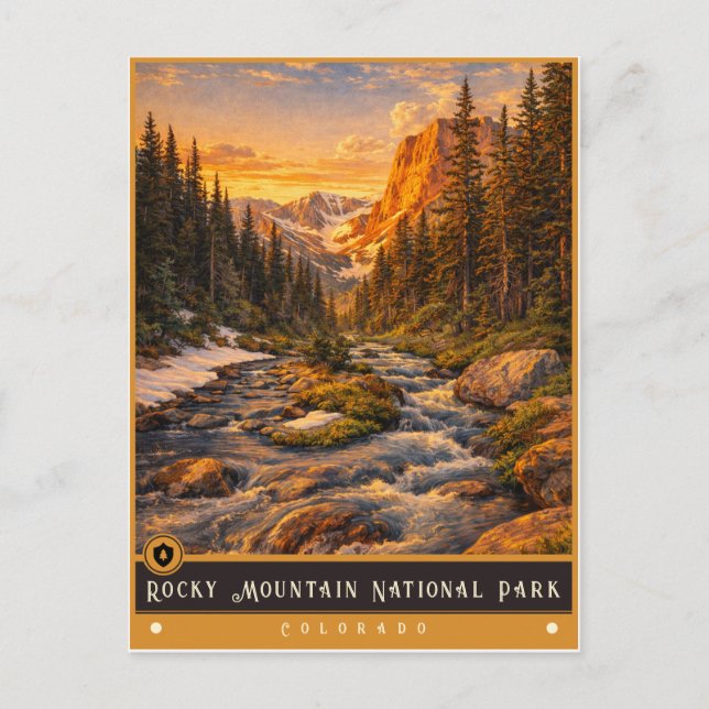Parque Nacional Montañas Rocosas | Tarjeta Postal  (Anverso)