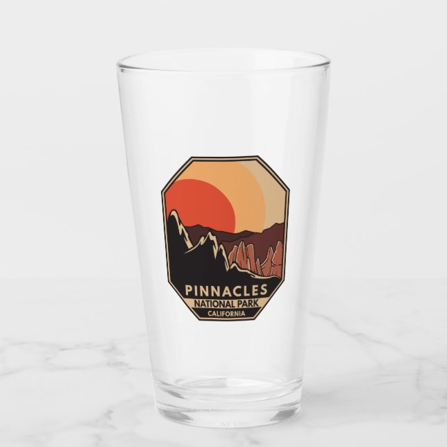 Parque nacional Pinnacles Emblema mínimo retro (Anverso)