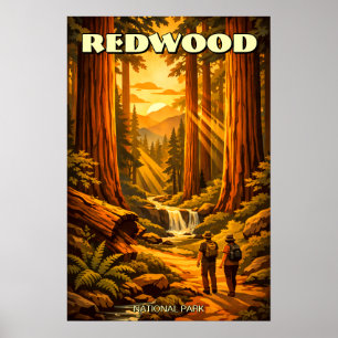 Parque Nacional Redwood Arte Retro Deco Turismo