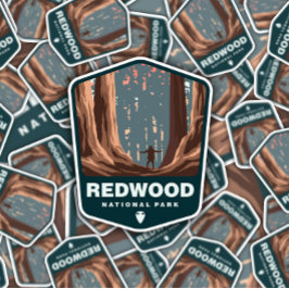 Parque nacional Redwood California | Pegatina de c