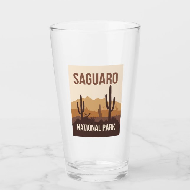 Parque nacional Saguaro Arte de viajes mínimo (Anverso)