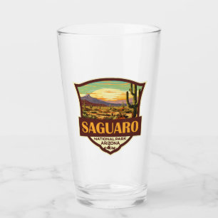 Parque nacional Saguaro Ilustracion Retro