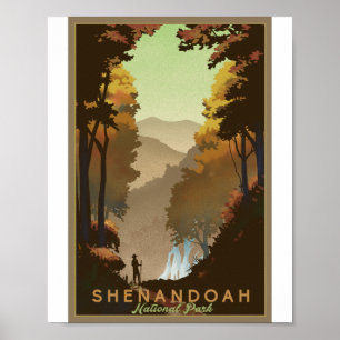 Parque nacional Shenandoah Poster de Arte Litho