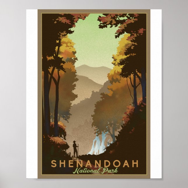 Parque nacional Shenandoah Poster de Arte Litho (Frente)