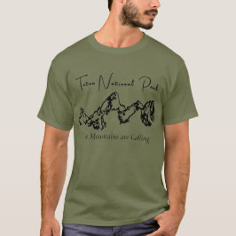 Parque nacional Teton Camiseta Mínima Oscura