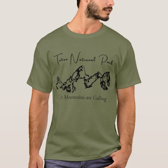 Parque nacional Teton Camiseta Mínima Oscura (Anverso)