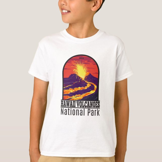 Parque nacional Volcanes de Hawái camiseta vintage (Anverso)