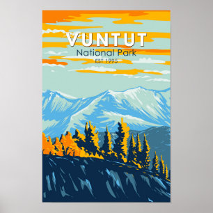 Parque Nacional Vuntut Canadá Viaje Arte Vintage