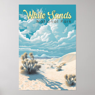 Parque Nacional White Sands Arte de Viaje Vintage