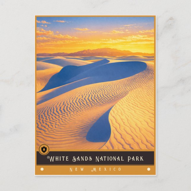 Parque Nacional White Sands | Tarjeta Postal Antig (Anverso)