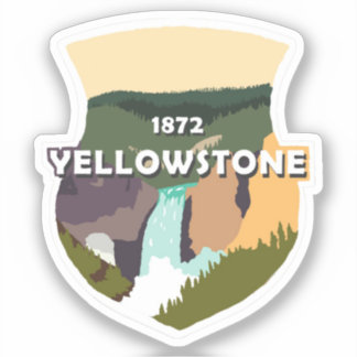 Parque nacional Yellowstone Gran Pegatina de vinil