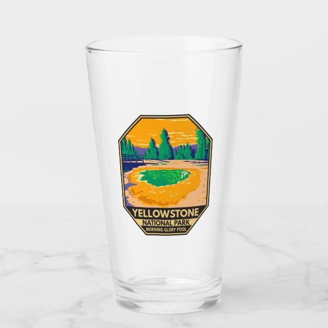 Parque nacional Yellowstone Moral Glory Pool Retro (Anverso)