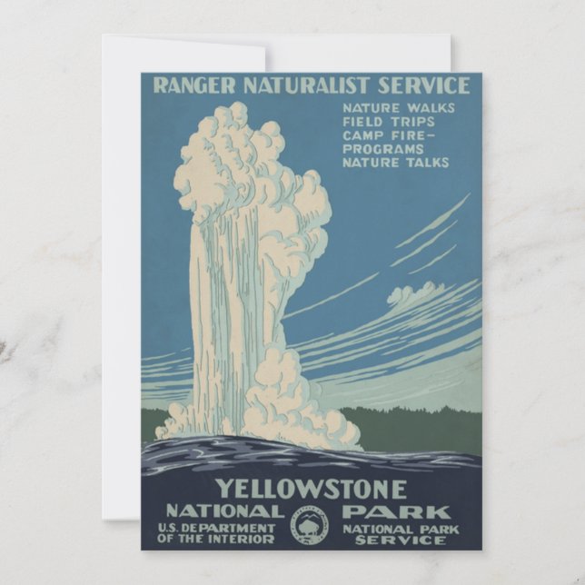 Parque Nacional Yellowstone Old Faithful (Anverso)