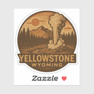 Parque nacional Yellowstone Pegatina Vinyl