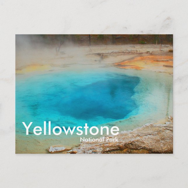 Parque nacional Yellowstone, postal de la piscina  (Anverso)