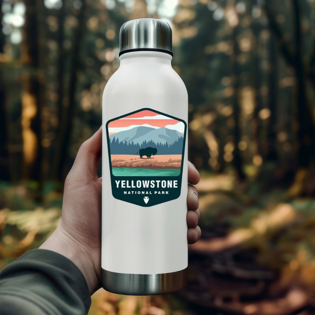 Parque nacional Yellowstone Retro | Pegatina de co (Yellowstone National Park Sticker)