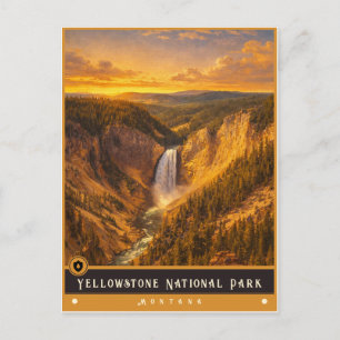 Parque Nacional Yellowstone Tarjeta Postal de Mo