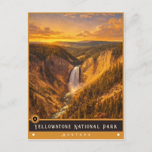 Parque Nacional Yellowstone | Tarjeta Postal de Mo (Anverso)
