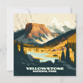 Parque nacional Yellowstone Wyoming Mountains Retr