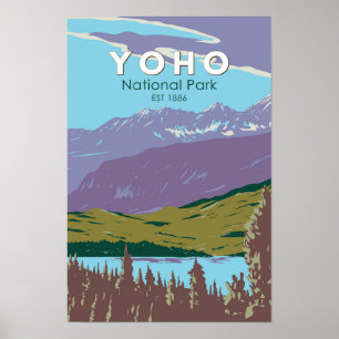 Parque Nacional Yoho Canadá Viaje Arte Vintage