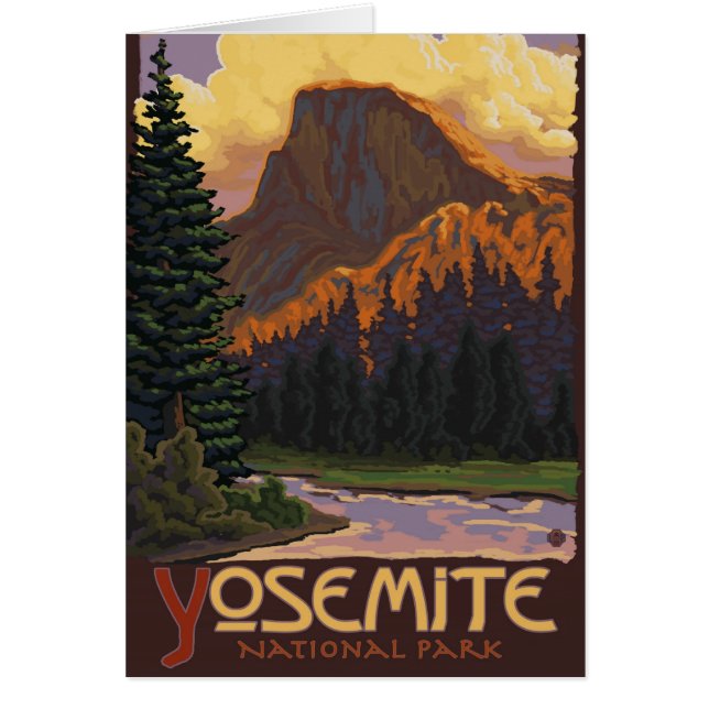 Parque nacional Yosemite - Afiche de viaje de medi (Frente)